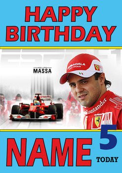 Personalised Felipe Massa Birthday Card 2