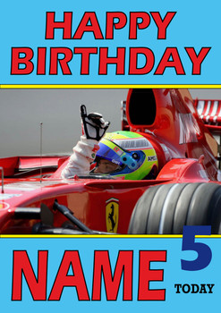Personalised Felipe Massa Birthday Card 4