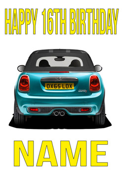 Mini Retro Personalised Card