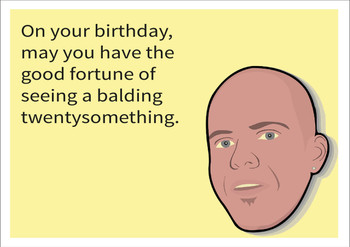 Balding Personalised Birthday Card