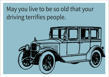 Driving Terrifies People Personalised Birthday Card