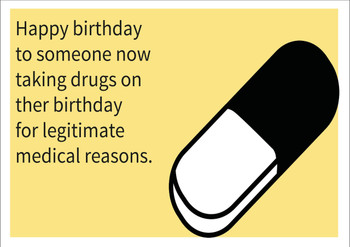 Drugs Personalised Birthday Card