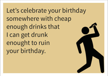 Drunk Personalised Birthday Card