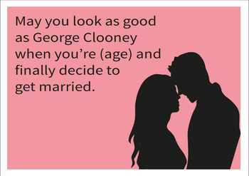 George Clooney Funny Personalised Birthday Card