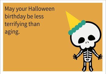 Halloween Birthday Personalised Birthday Card