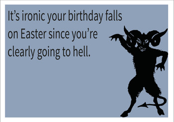 Hell Personalised Birthday Card