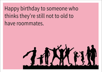 Roommates Personalised Birthday Card