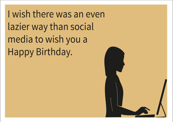 Social Media Personalised Birthday Card