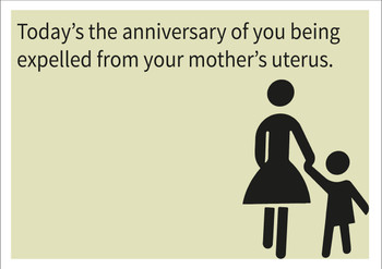 Uterus Personalised Birthday Card