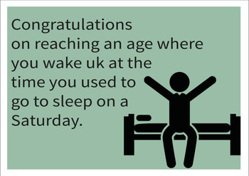 Waking Up Personalised Birthday Card