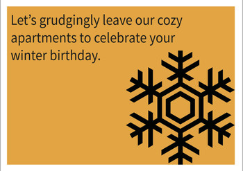Winter Birthday Personalised Birthday Card