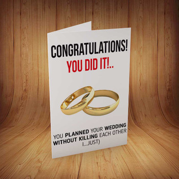 Congratulations Wedding Planning Personalised Birthday Card