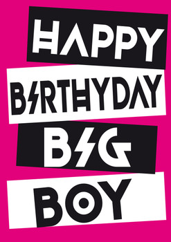Happy Birthday Big Boy Personalised Birthday Card