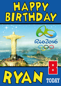 Olympics New 1 Birthday Card