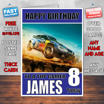 Dirt Rally Bm Personalised Birthday Card