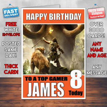 Far Cry Primal Bm Personalised Birthday Card