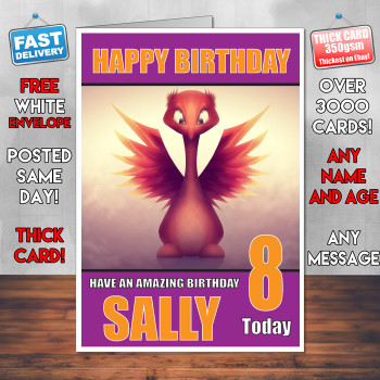 Fiery Fairy Bm1 Personalised Birthday Card