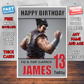 Heihachi Tekken Bm2 Personalised Birthday Card