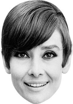 Audrey Hepburn B&W Celebrity Face Mask