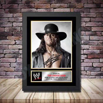 Personalised Signed Wrestling Celebrity Autograph print - The UndertakerFramed or Print Only