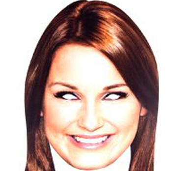 Sam Faiers Face Mask Jb - Tv Star Fancy Dress Cardboard Celebrity Face Mask