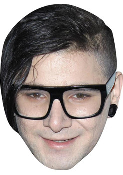 SKRILLEX JB - Music Star Fancy Dress Cardboard Celebrity Face Mask