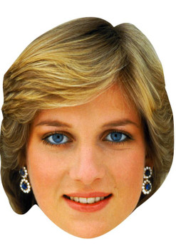 PRINCESS DIANA 2 JB - Royal Fancy Dress Cardboard Celebrity Face Mask