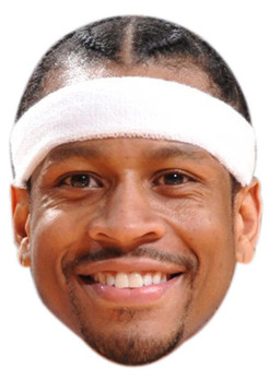 ALLEN IVERSON JB - Basketball Star Fancy Dress Cardboard Celebrity Face Mask