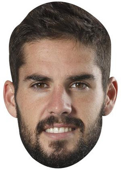 ISCO MASK JB  - Footballer Fancy Dress Cardboard Celebrity Face Mask