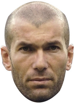 ZINEDINE ZIDANE JB - Footballer Fancy Dress Cardboard Celebrity Face Mask