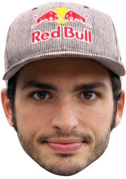 CARLOS SAINZ JR CAP JB - Formula 1 Driver Fancy Dress Cardboard Celebrity Face Mask