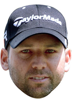 SERGIO GARCIA JB - Golf Fancy Dress Cardboard Celebrity Face Mask