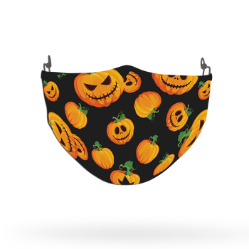 Horror Pumpkin Pattern Face Covering Print 3