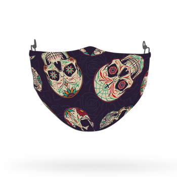 Colourful Multi Skull Pattern Face Covering Print 2