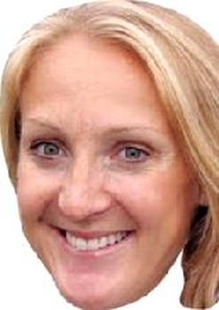 Paula Radcliffe Celebrity Face Mask - Fancy Dress Party Mask 2026 Jb - Athletics Fancy Dress Cardboard Celebrity Face Mask - Fancy Dress Party Mask 2026