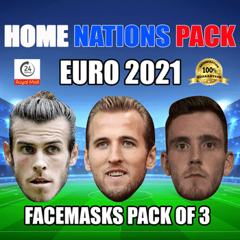 Euro 2021 HOME NATIONS PACK Euro 2021 Football Party Face Mask