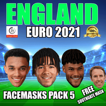 Euro 2021 mask Pack 5 Euro 2021 Football Party Face Mask