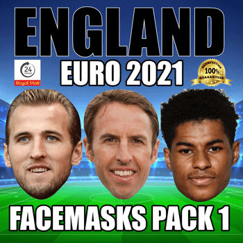 rashford kane southgate pack 1 Euro 2021 Football Party Face Mask