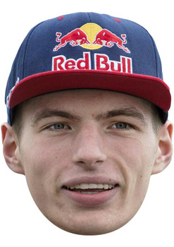 MAX VERSTAPPEN CAP JB - Formula 1 Driver Fancy Dress Cardboard Celebrity Face Mask