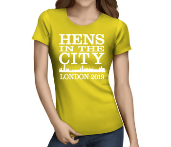 Hens In The City White Custom Hen T-Shirt - Any Name - Party Tee