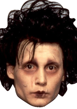 Edward Scissorhands celebrity Fancy Dress Cardboard face mask