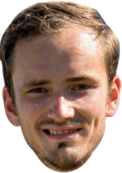 Masque De Célébrité Stefanos Tsitsipas (avec Moustache) - Taille Réelle, élastique, Pour Fête Et Déguisement