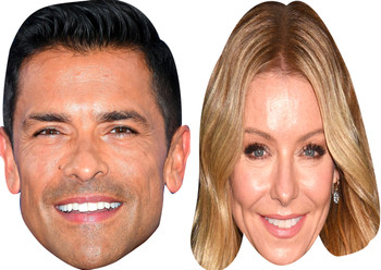 Mark Consuelos and Kelly Ripa - Celebrity Couples Fancy Dress Face Mask Pack