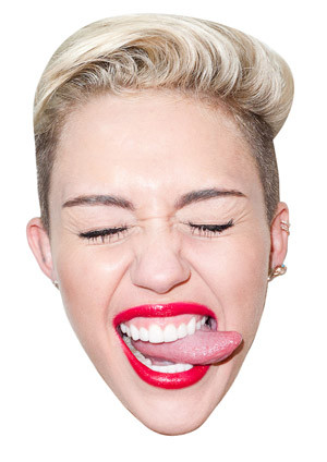 Miley Cyrus Tounge Out Celebrity Face Mask