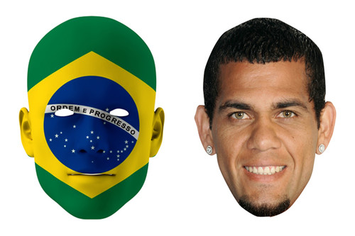 Brazil World Cup Face Mask Pack Alves