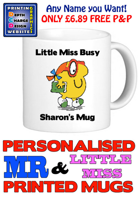 Little Miss Busy Personalised Mug Cup