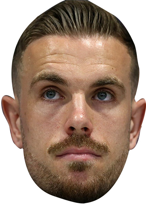 Jordan Henderson England Football Sensation Celebrity Party Face Mask | Fancy Dress