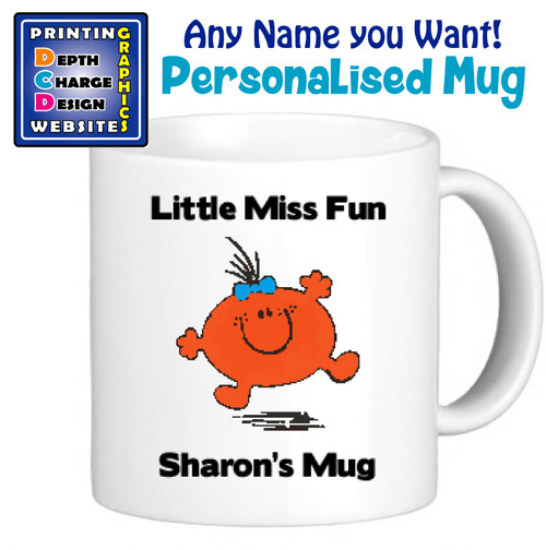 Miss Fun - Personalised Men Or Miss Mugs - Perfect Goft Xmas Secret Santa - Any Name