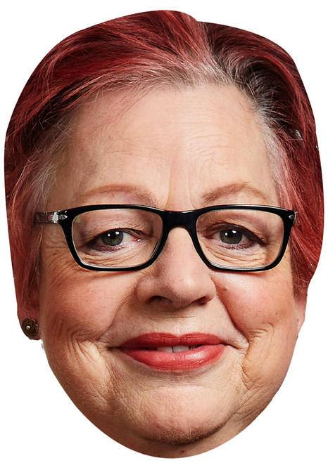 JO BRAND JB - Funny Comedian Fancy Dress Cardboard Celebrity Face Mask