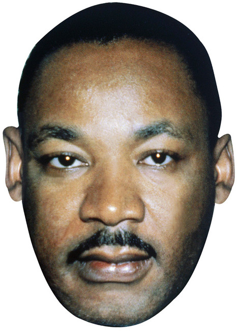 Martin Luther King Jb - Tv Star Fancy Dress Cardboard Celebrity Face Mask